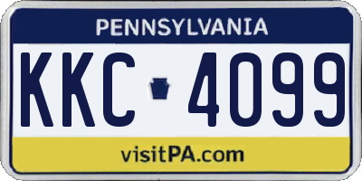 PA license plate KKC4099