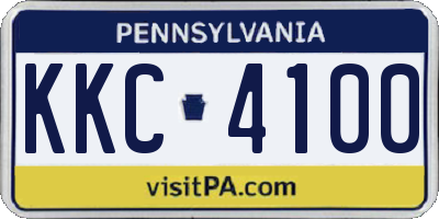 PA license plate KKC4100