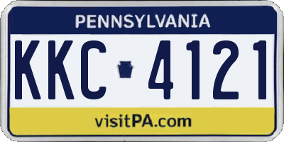 PA license plate KKC4121
