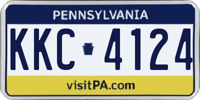 PA license plate KKC4124