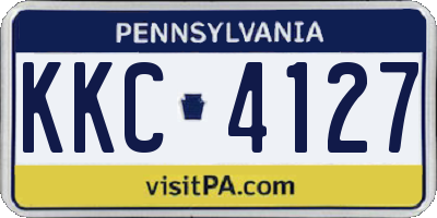 PA license plate KKC4127