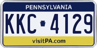 PA license plate KKC4129