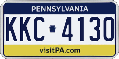 PA license plate KKC4130