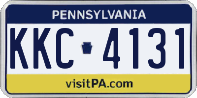 PA license plate KKC4131