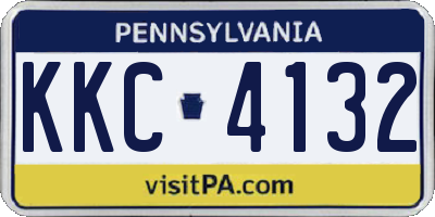 PA license plate KKC4132