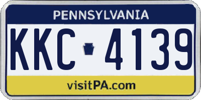 PA license plate KKC4139
