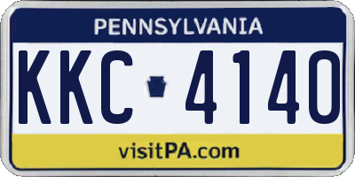 PA license plate KKC4140