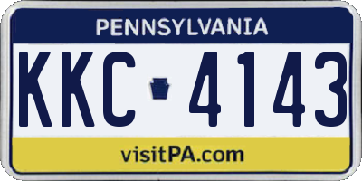 PA license plate KKC4143