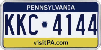 PA license plate KKC4144