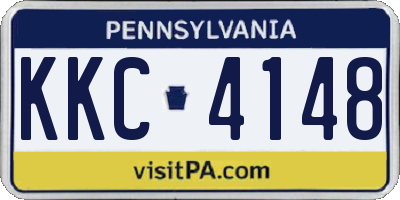 PA license plate KKC4148