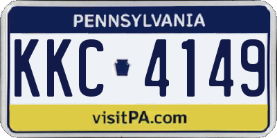 PA license plate KKC4149