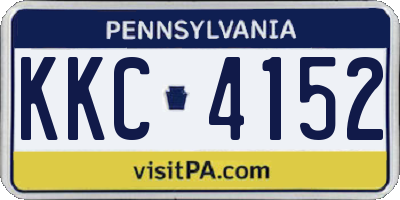 PA license plate KKC4152
