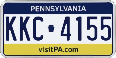 PA license plate KKC4155