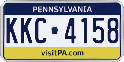 PA license plate KKC4158