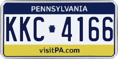 PA license plate KKC4166