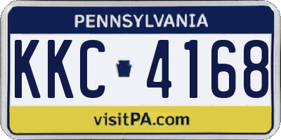 PA license plate KKC4168