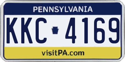 PA license plate KKC4169