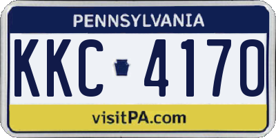 PA license plate KKC4170