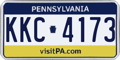 PA license plate KKC4173