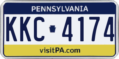 PA license plate KKC4174