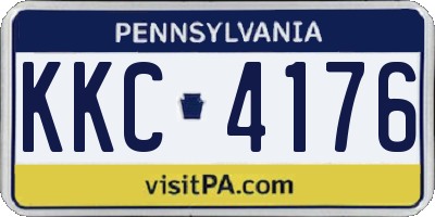 PA license plate KKC4176