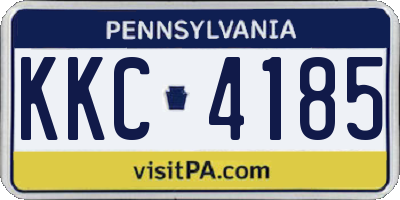 PA license plate KKC4185