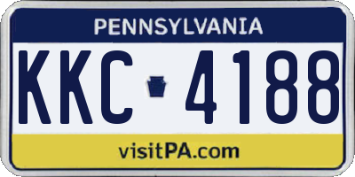 PA license plate KKC4188