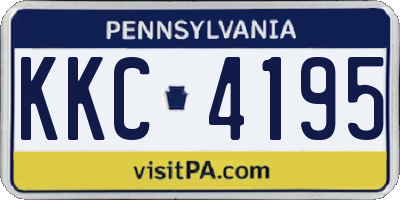 PA license plate KKC4195