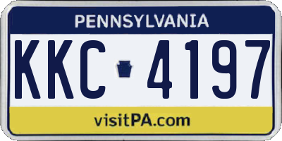 PA license plate KKC4197