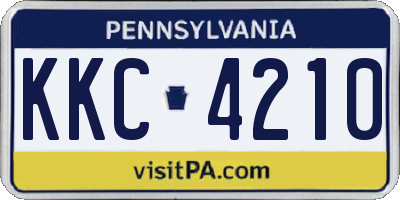 PA license plate KKC4210