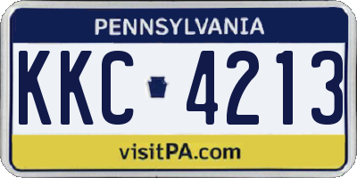 PA license plate KKC4213