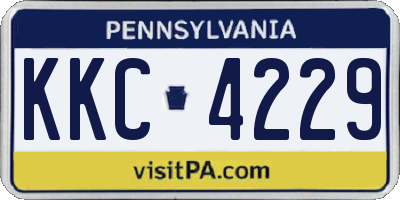 PA license plate KKC4229
