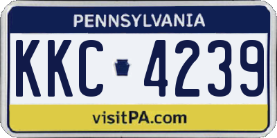 PA license plate KKC4239