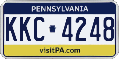 PA license plate KKC4248