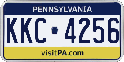 PA license plate KKC4256