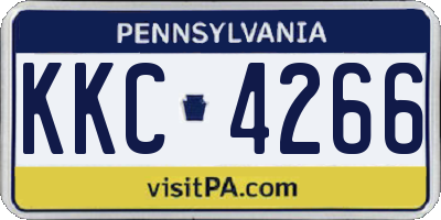 PA license plate KKC4266