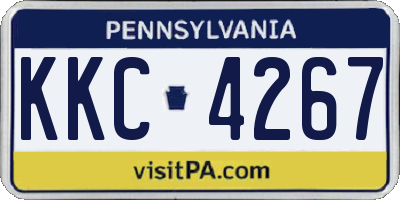 PA license plate KKC4267