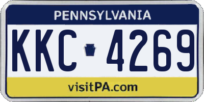 PA license plate KKC4269