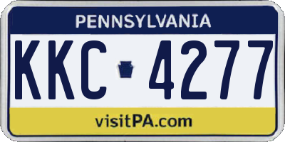 PA license plate KKC4277