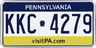 PA license plate KKC4279