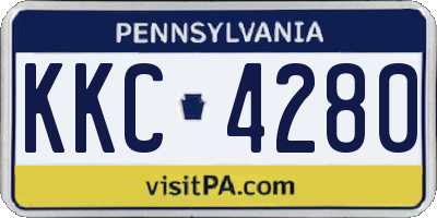 PA license plate KKC4280