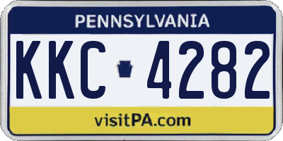PA license plate KKC4282