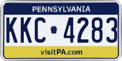 PA license plate KKC4283