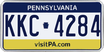 PA license plate KKC4284