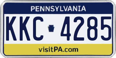 PA license plate KKC4285