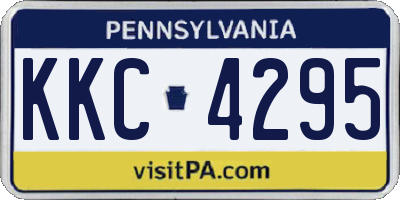 PA license plate KKC4295