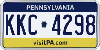 PA license plate KKC4298