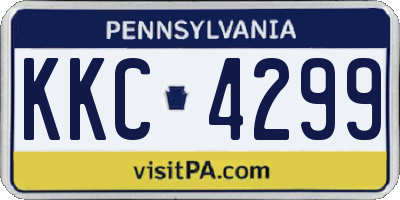 PA license plate KKC4299