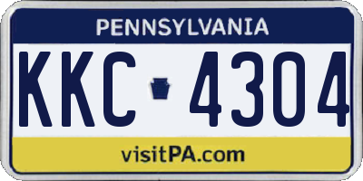 PA license plate KKC4304