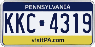 PA license plate KKC4319